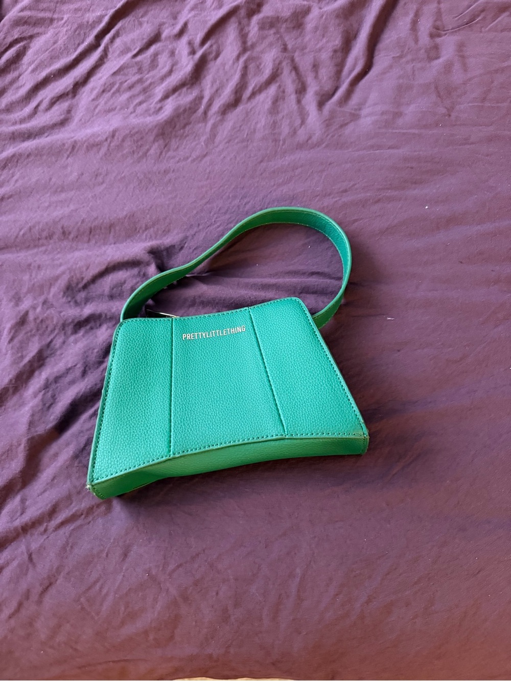 PrettyLittleThing Emerald Green Structured Shoulder Bag